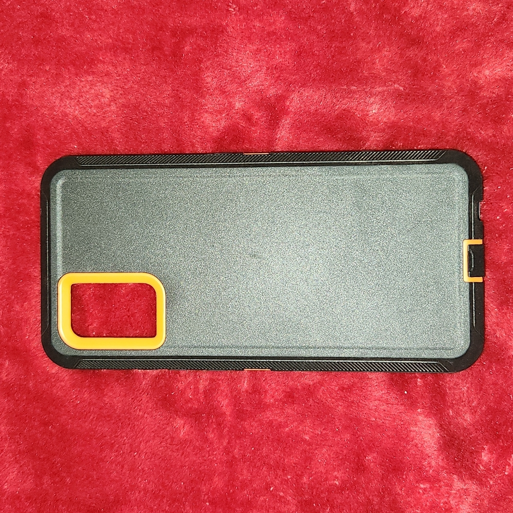 OtterBox Defender style Case Samsung A02S Black Orange ScreenProtector
